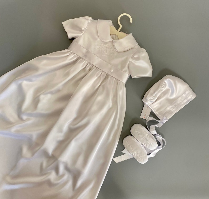 Boys Baptism Gown Monogramed Christening Gown Boy Boys Etsy