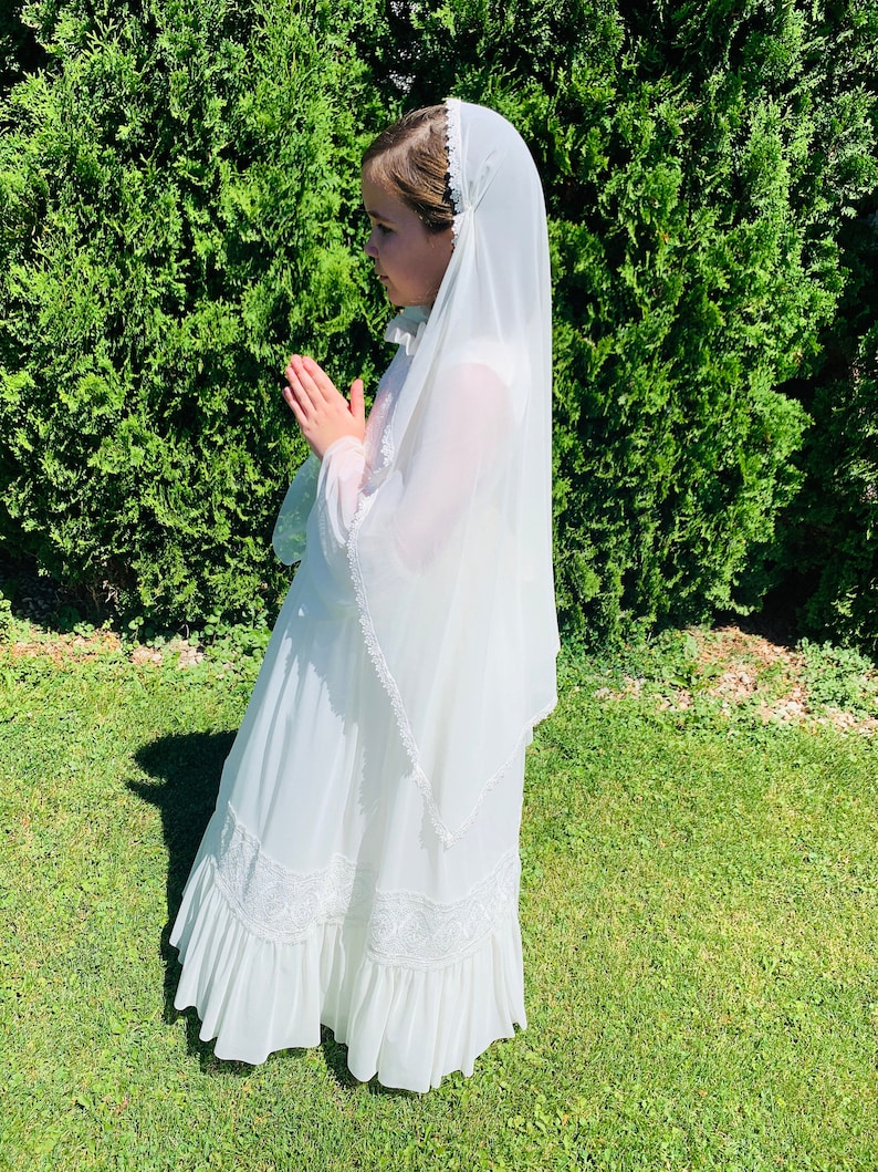 First Communion Dress and Veil Holy Communion Dress 1st Etsy UK