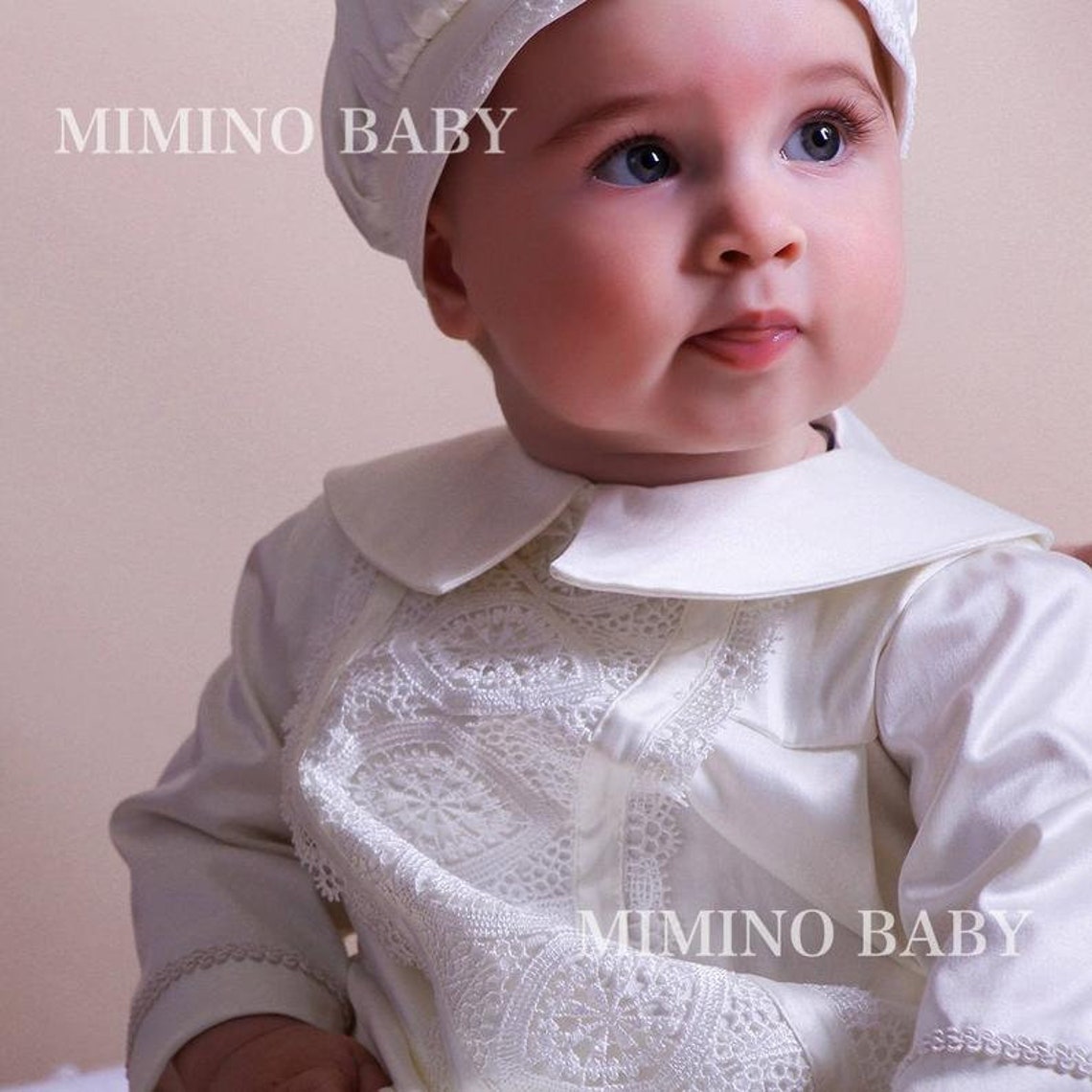 Christening Gown Boy Hat Baptism Gown Boy Baptismal Gown Etsy