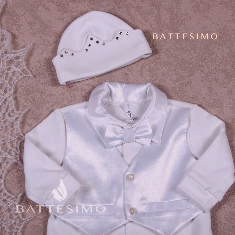 Baby Boy Baptism Outfit and Hat Boy Baptism Outfit Boys Etsy
