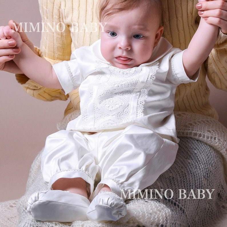 Baby Christening Suit Boy Baptism Suit Boys Baptism Outfit Etsy
