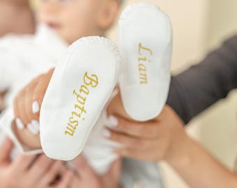 Personalized Baby Boy Christening Shoes: Baptism Gift