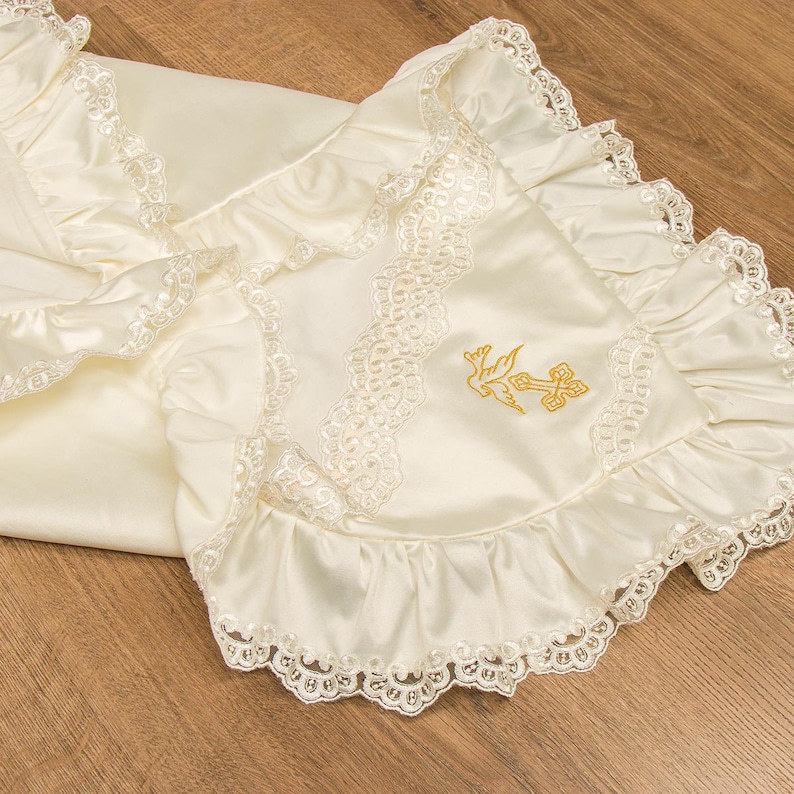 Girl Lace Baptism Blanket Christening Blanket Etsy