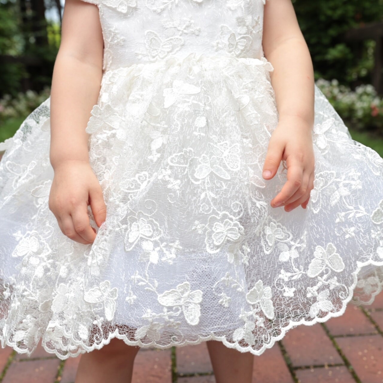 Vestido de niña de flores de encaje bohemio / Vestido de bautismo