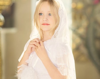 First Communion Veil | Lace Holy Communion Veil | 1st Communion Veil