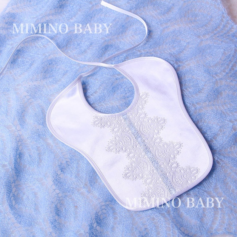 Boys Christening Bib Boy Baptism Bib Etsy