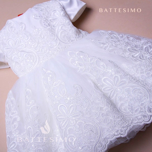 Robe de baptême de petite fille | | de robe de baptême Robe de bénédiction 2t| Robe de baptême en dentelle 2t