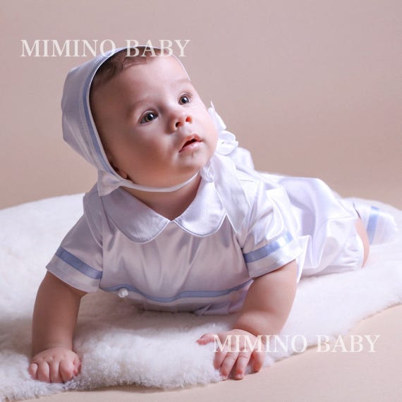 boy baptism hat