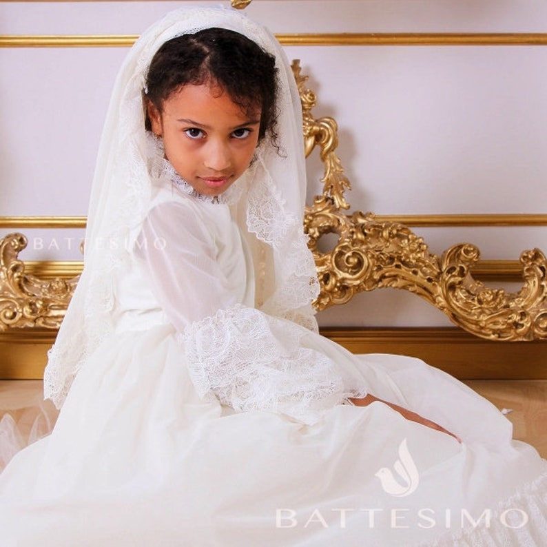 First Holy Communion Dress Communion Dress kommunionkleid First Communion Dress /& Veil 1st communion dress