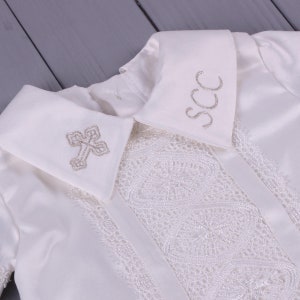Baby Christening Suit - Hat - Booties Personalized, Boy Baptism Suit, Boys Baptism Outfit, Christening Outfit Boy, Boys Blessing Outfit