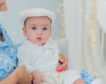 Personalized Christening Outfit Boy, Soft Baptism Baby Outfit