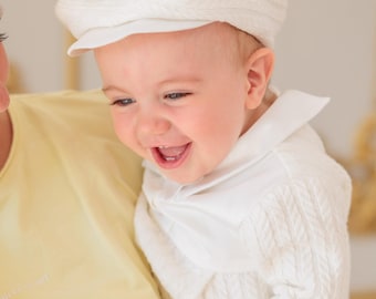 Elegant Boy Christening Outfit Baby Baptism Romper Heirloom Blessing Set Catholic Church Ceremony Wear