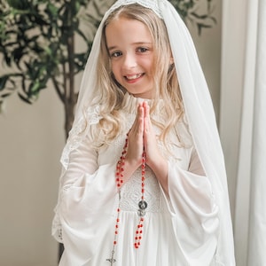 First Communion Dress Catholic and Veil | Lace Holy Communion Dress | 1st Communion Dress