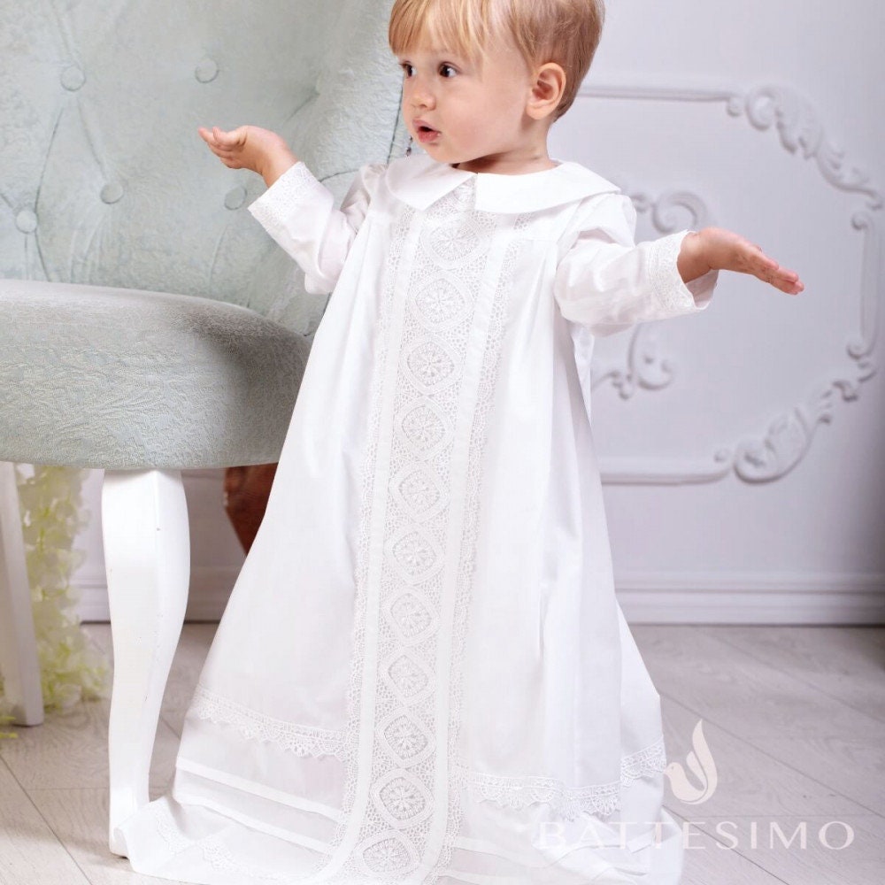 Boy Christening Gown Baptism Gown Boy Boy's Etsy