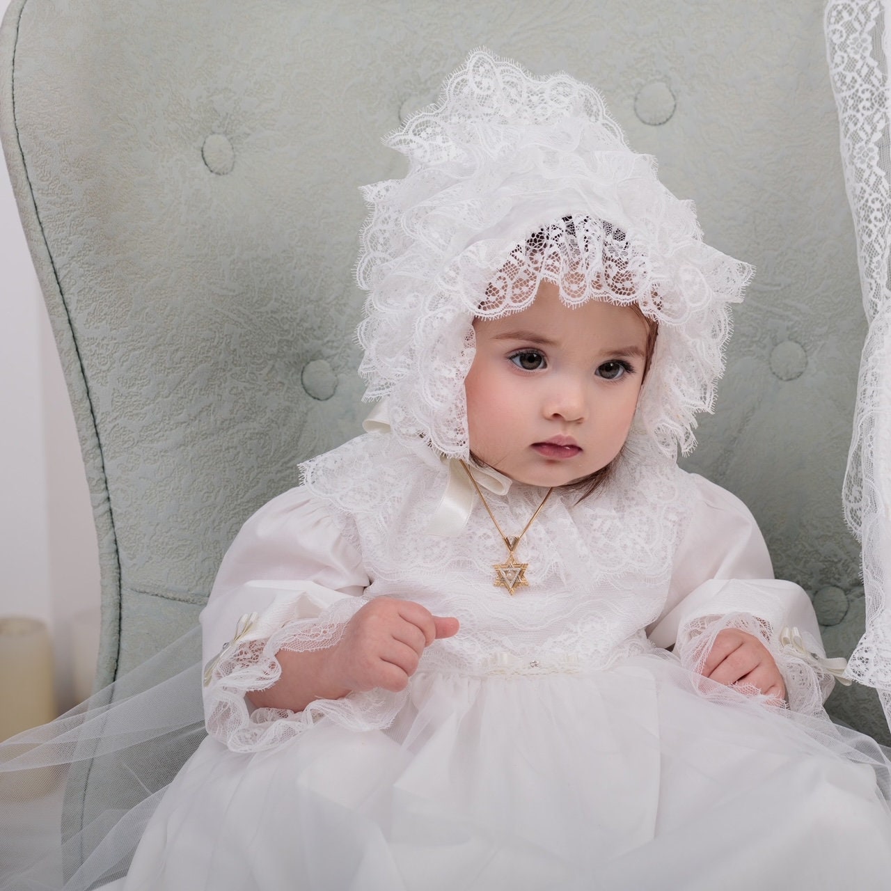 Christening Gown Girl and Baptism Dress for Baby Girl Etsy