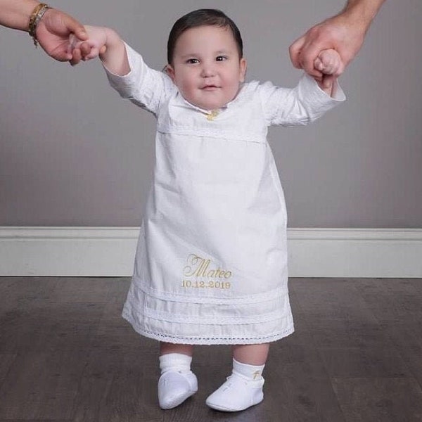 Robe de baptême personnalisée | Robe de baptême bébé garçon | Robe de baptême bébé garçon | Tenue de baptême pour garçons | Tenue de baptême bébé garçon