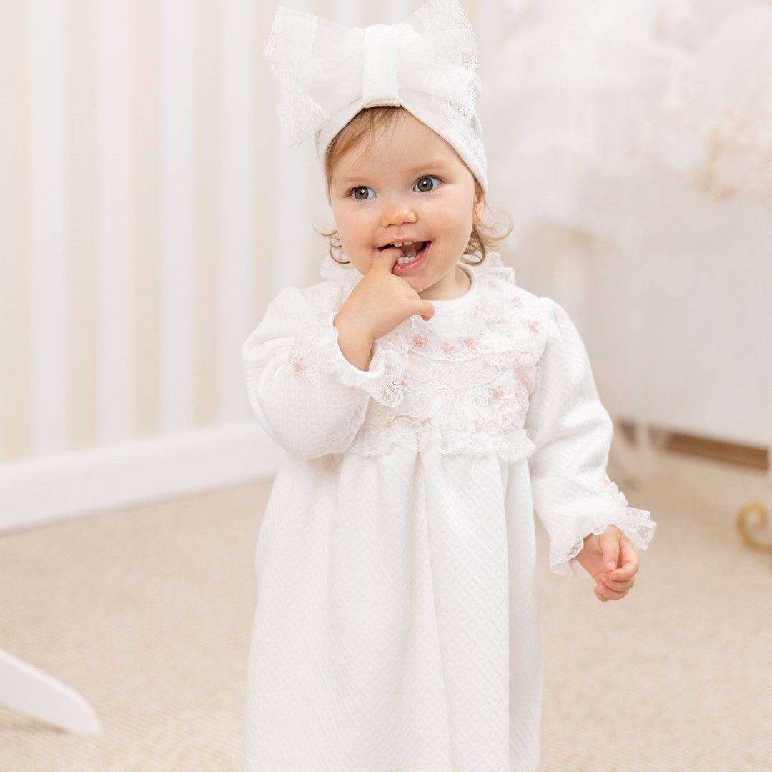 Baptism Baby Dress Pants Baby Girls Coming Home Outfit