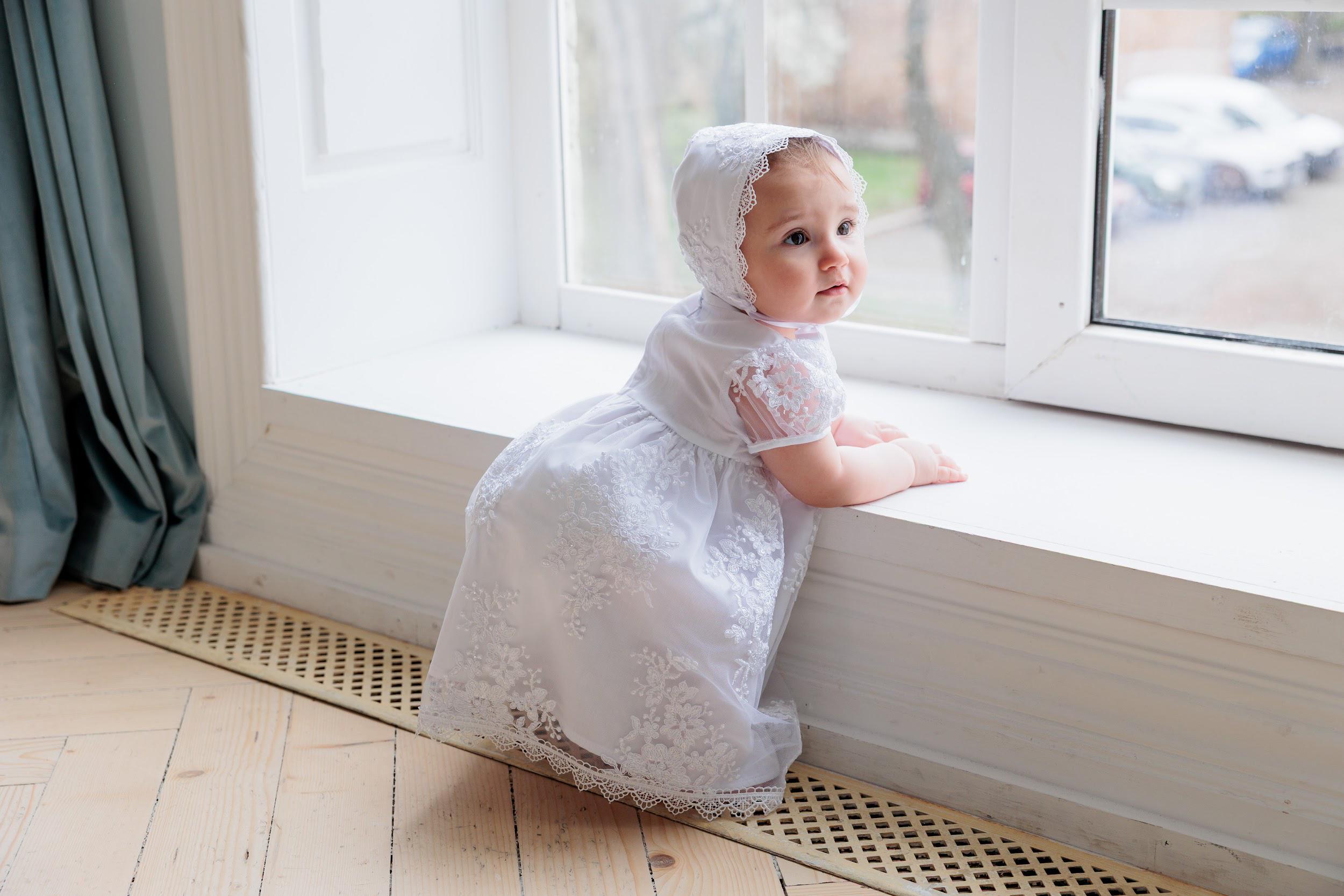Baptism dress for baby girl, Lace baptism dress, Christening dress for baby girl, Blessing Dress, Baptismal Dress