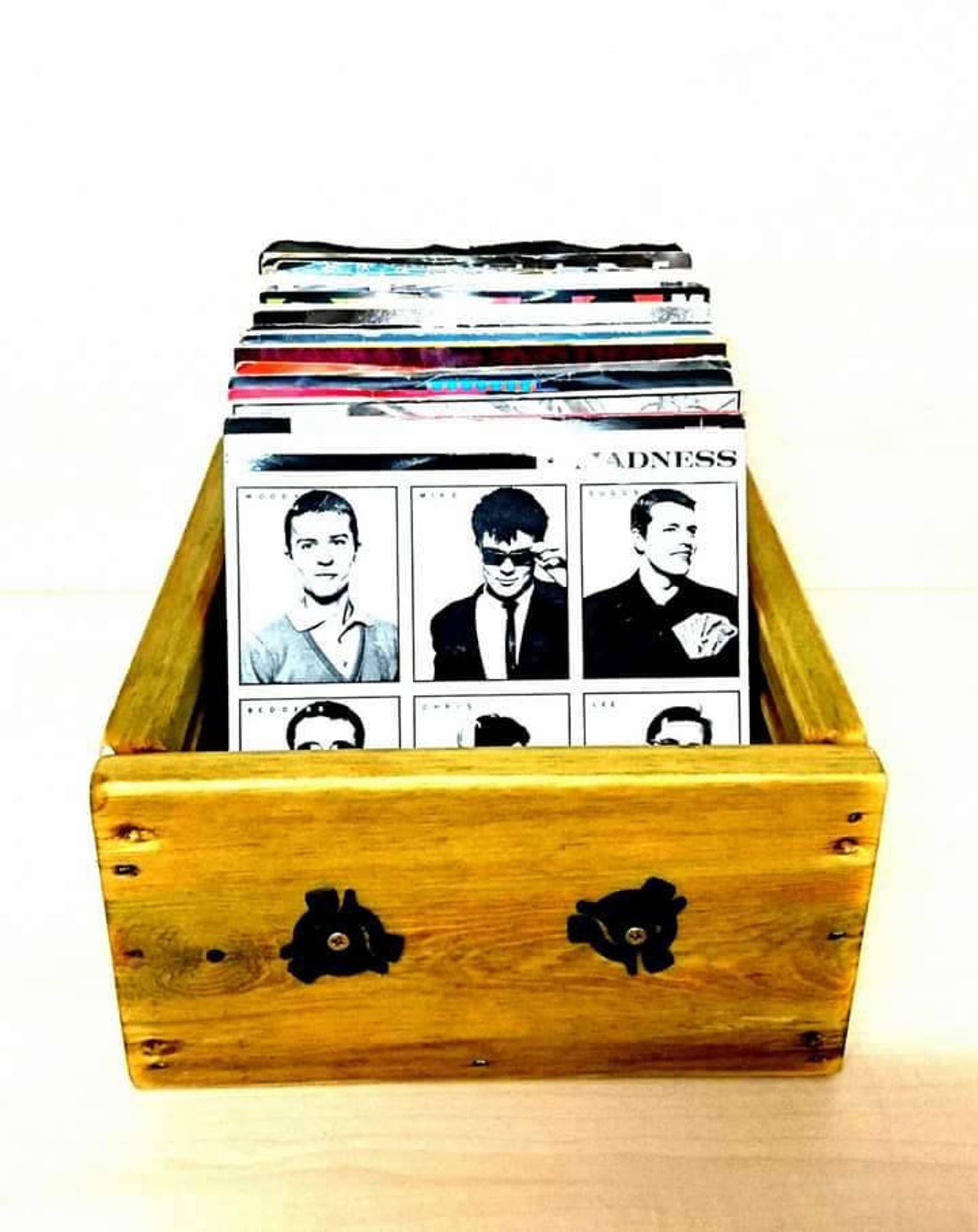 7inch vinyl record storage box 400mm in depth.......It's Etsy
