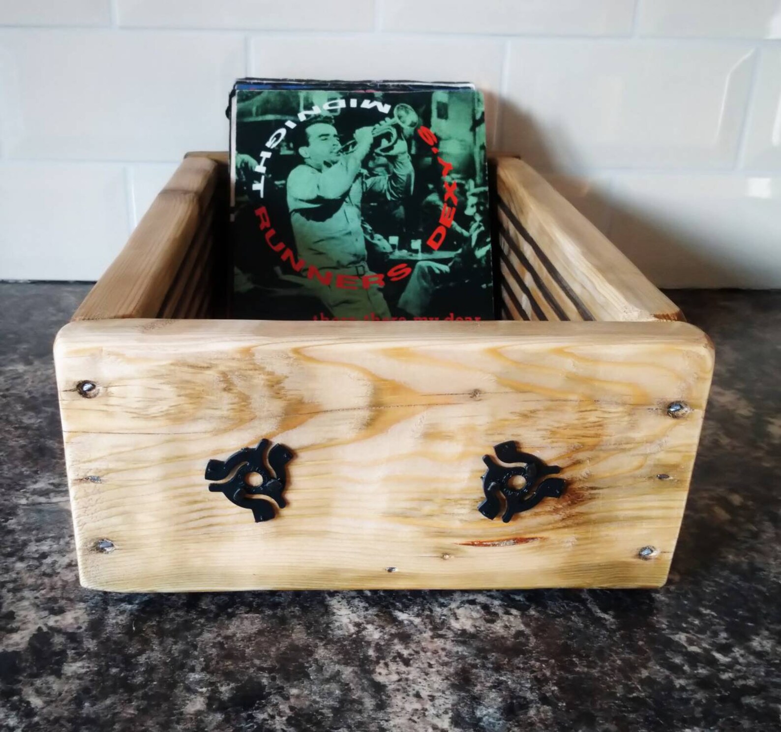 7inch vinyl record storage box 400mm in depth.......It's Etsy