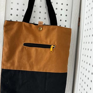 14" by 15" Multi Color Beautiful Handmade Tote Bag made from Canvas/Cotton/Duck Cloth Fabric