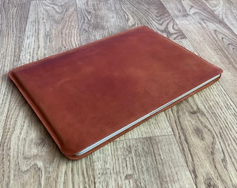 personalised leather macbook case