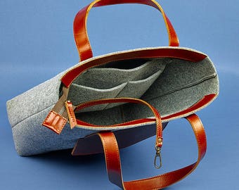 Womens Bag, laptop bag women, leather bag, Felt Tote Bags, women bag, womens, leather tote, Women tote, Purse, Purses, leather handbag