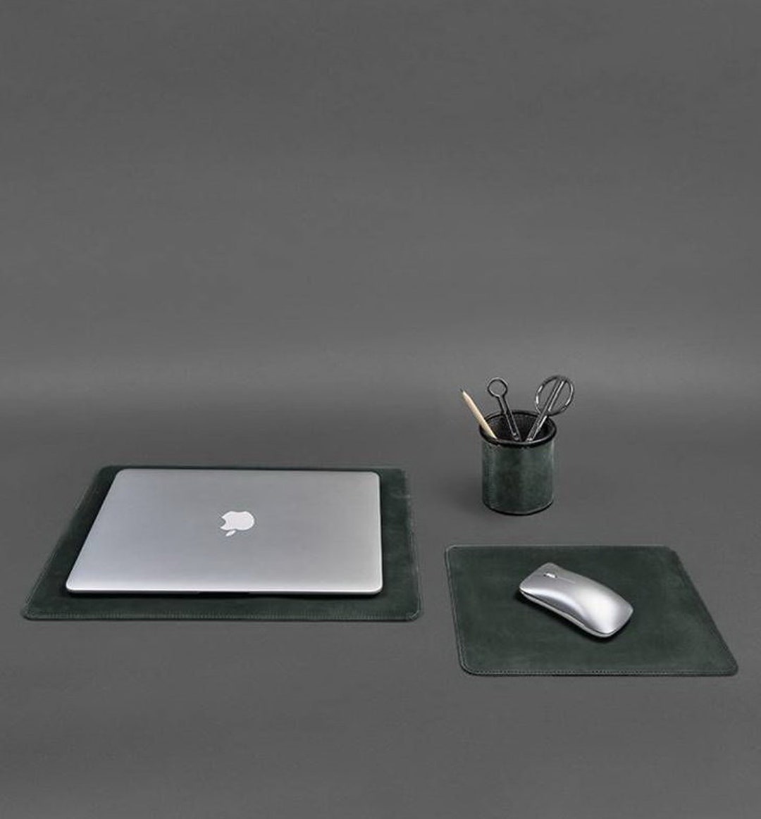 Leather Desk Organizer Set, Desk Pad, Mouse Mat, Pen Cup - Etsy