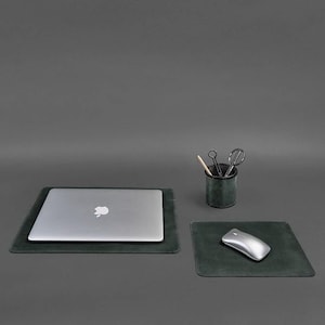 Leather Desk Pad, Leather Desk Set, Leather Desk Mat, Desk accessories, desk mat, leather Desk Organizer, Office Desk Accessories