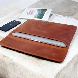 Ledertasche, Macbook Pro 14 Fall, Macbook Air 13 Fall, Macbook Neo Fall, Leder Laptop Fall, handgemachter Leder MacBook Fall