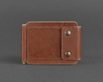 Leather money clip, men wallet, Wallets & Money Clips, Money Clips