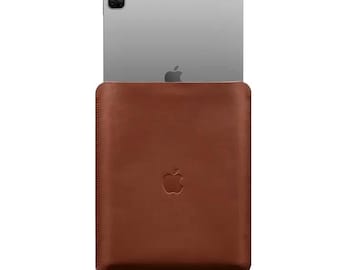 Genuine Leather iPad Sleeve, Vintage Surface Protective Cover, Handmade Stitched Case