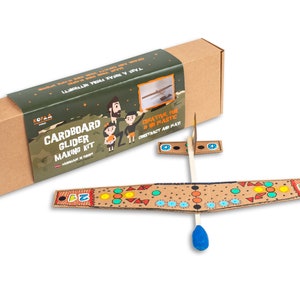DIY Pappgleiter Kit für Kinder ab 5 Jahren / Basteln für Kinder / Beschäftigungsspielzeug / Geschenke für Kinder / Mit Liebe handgemacht