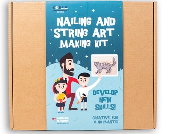 DIY nailing string art kit / DIY wall decor / minimalist educational toy / kids craft kit / kids toys / gifts for kids / craft toy