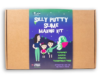 DIY Silly putty making kit / minimalist DIY set / educational toy / gifts for kids / practical gift / Handmade with love