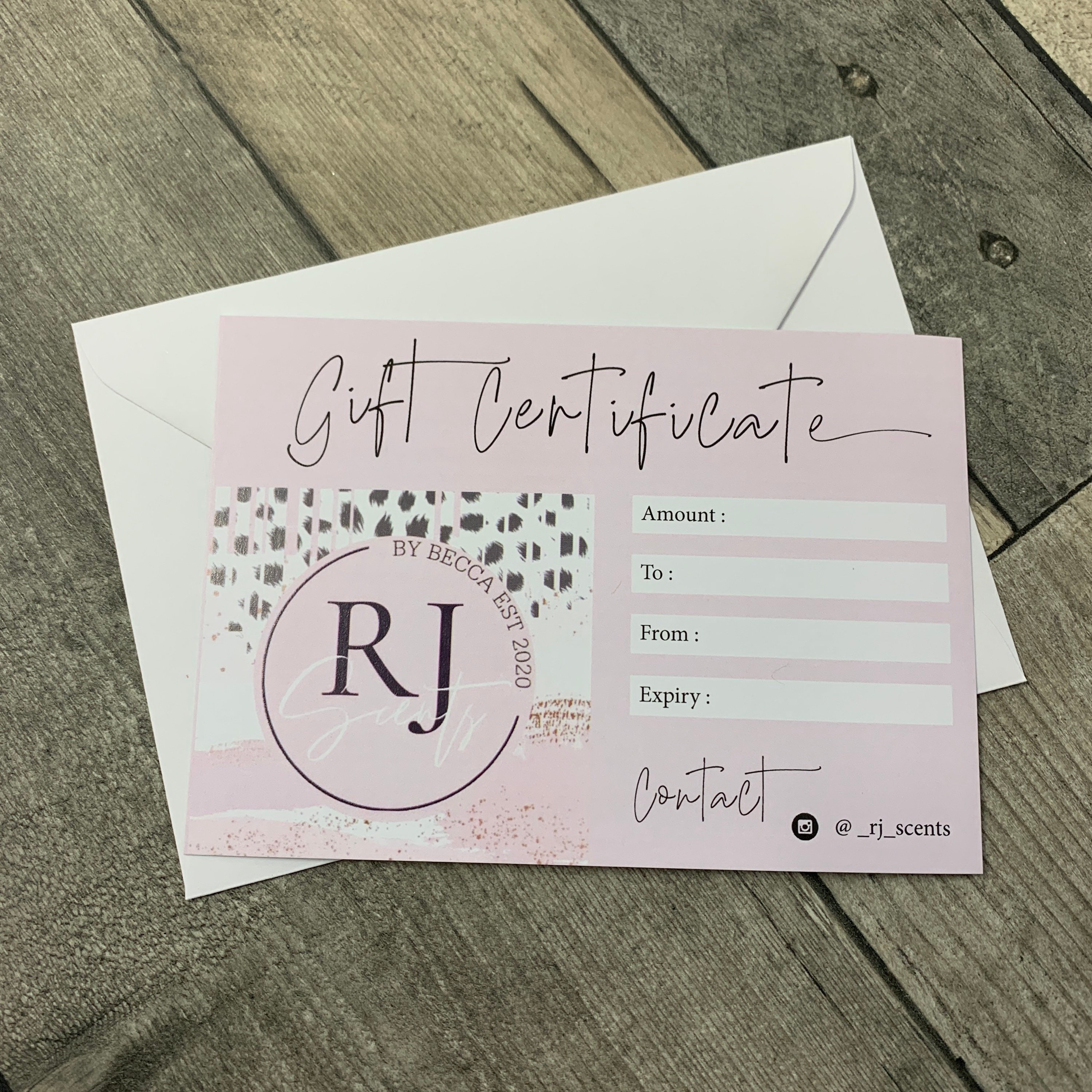 A6 Gift Vouchers / A6 Gift Certificates / Gift Voucher / Gift Cards /…