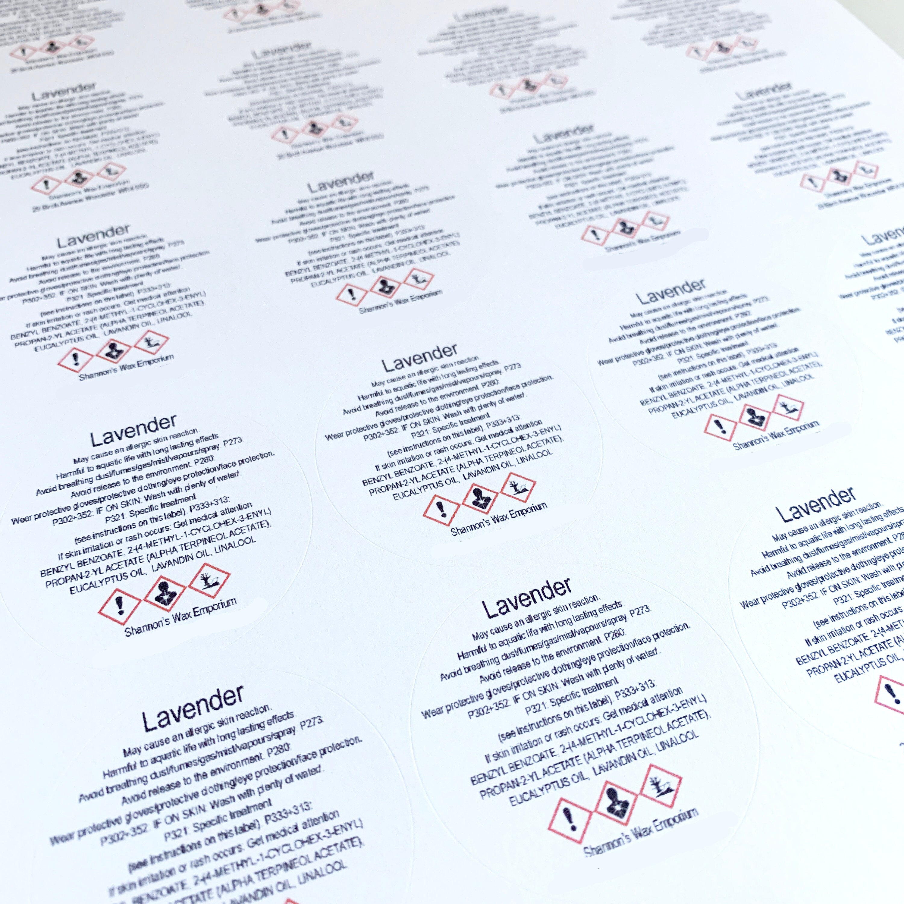 CLP Stickers / CLP Labels / Candle Safety Stickers / Candle Etsy UK