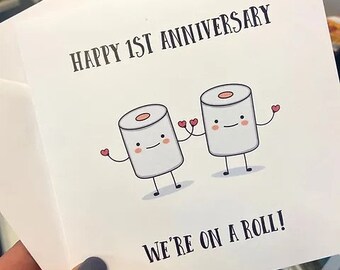 Wedding Anniversary Card / 1st Wedding Anniversary Card / Anniversary Paper / 1st Anniversary Card / Wedding Anniversary Card / Cards