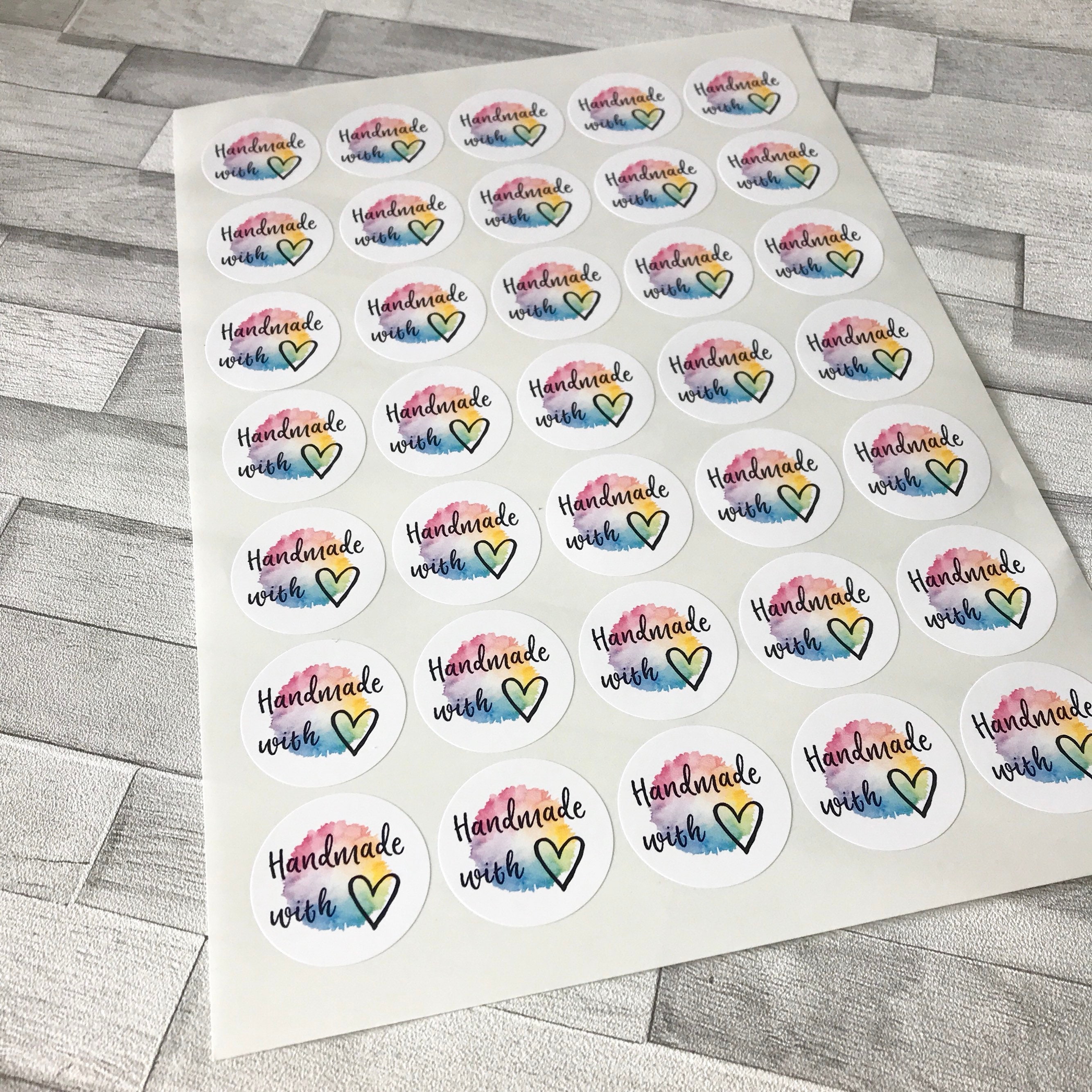 Pretty Things Inside Sticker Handmade With Love Sticker Personalisierte  Business Sticker Personalisierte Aufkleber für handgemachte Unternehmen -  .de