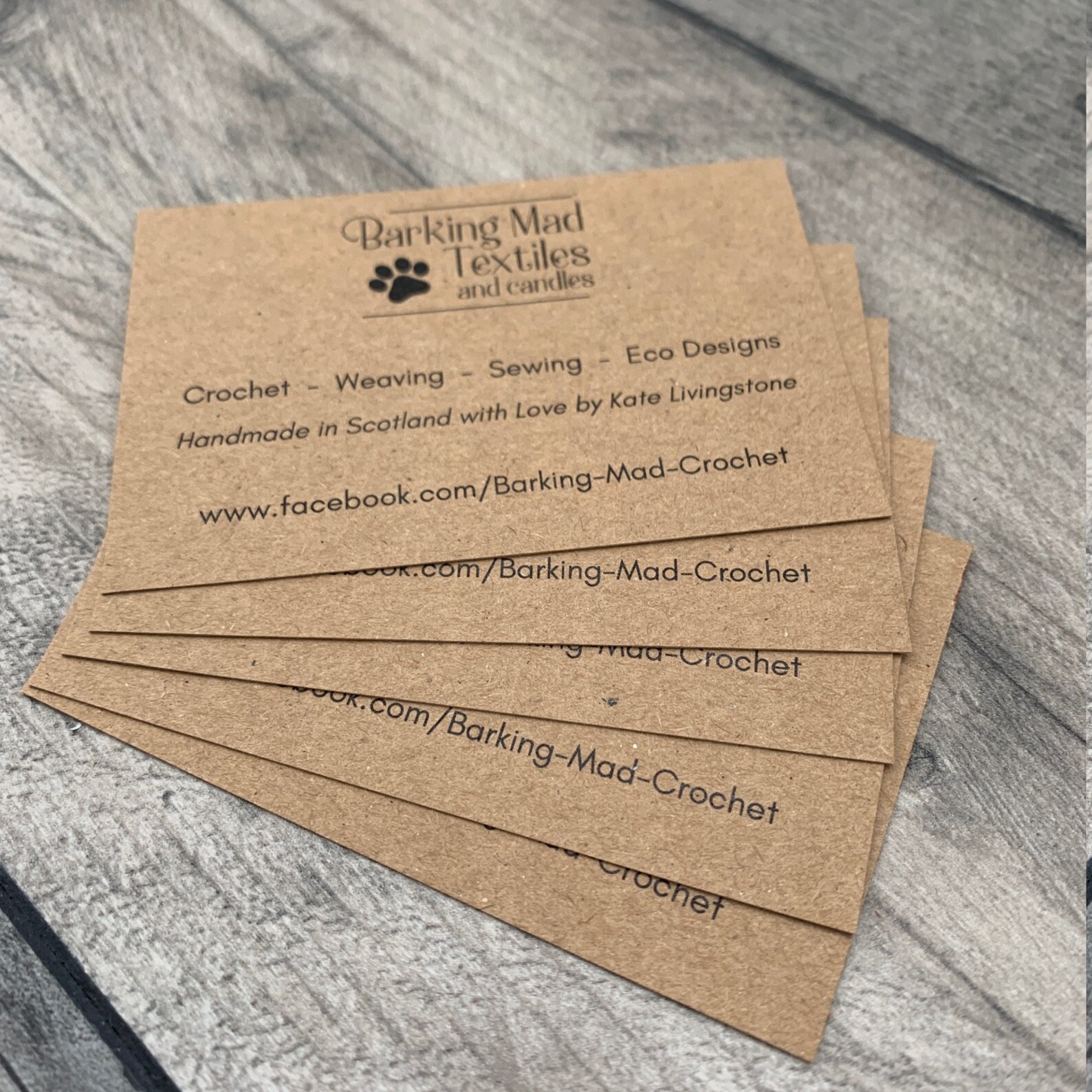 Kraft Business Cards / Recycled Business Cards / Brown Card Etsy