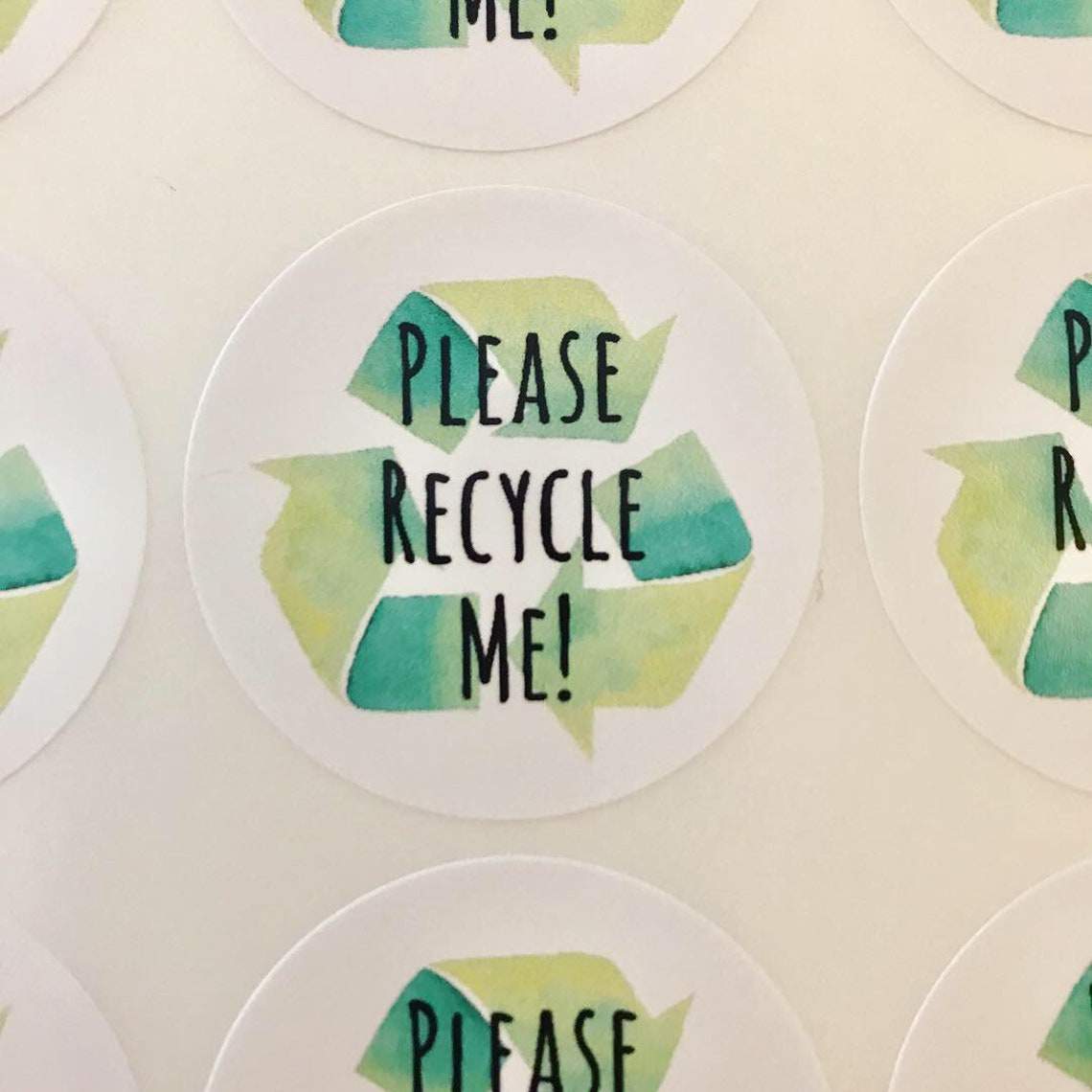 Recycle Me Stickers // Recycling Stickers // Packaging Etsy Singapore