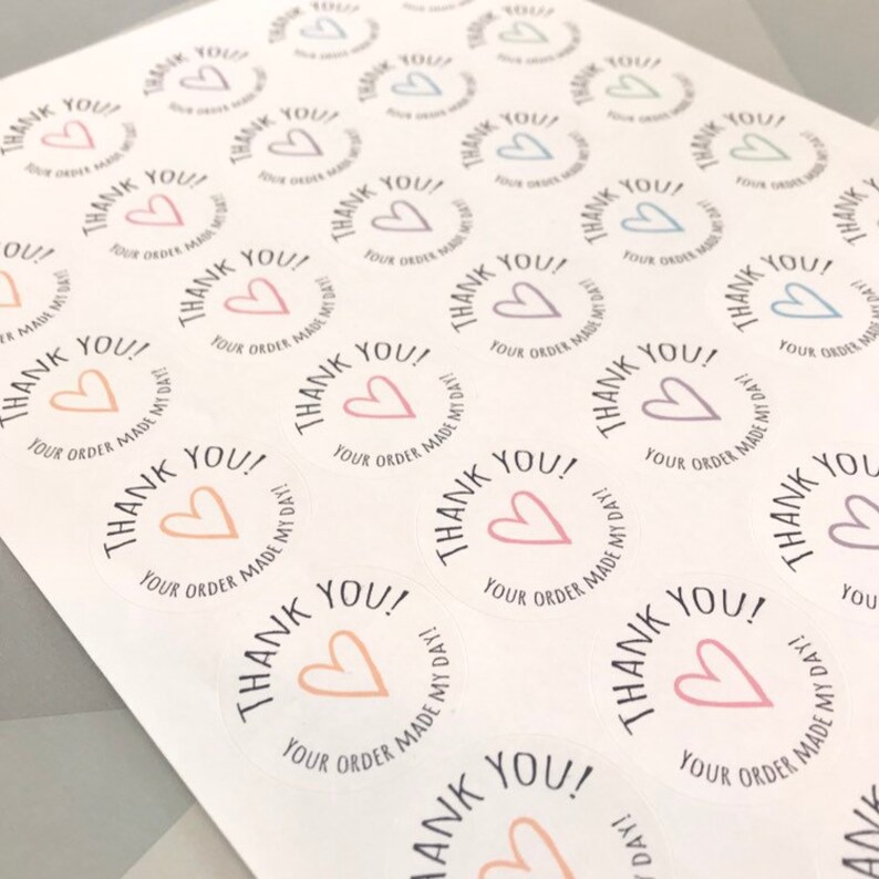 thank you stickers your order made my day stickers