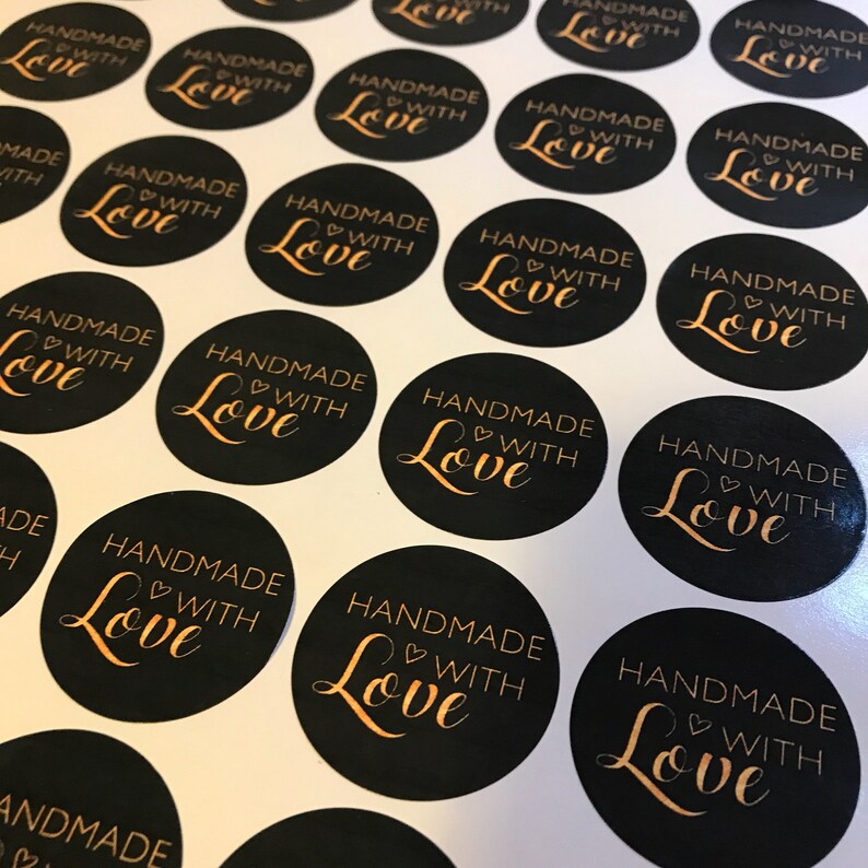 Handmade With Love Stickers // Handmade Parcel Stickers // - Etsy New ...