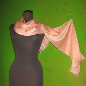 Exclusive kimono scarf, silk scarf, Asanoha, powder pink