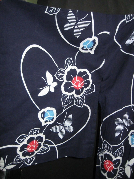 Kimono, Yukata, Butterflies, Flowers, Vintage/New,
