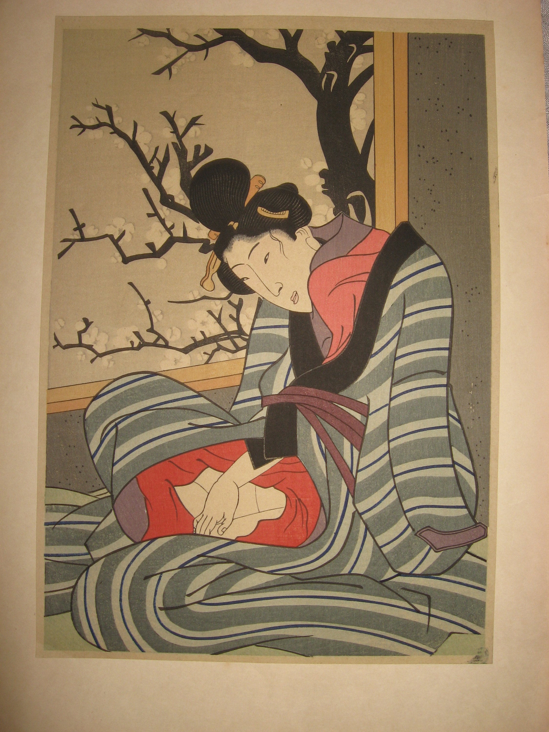Japanese Woodblock Print, Old/antique, Japanese Woodcut, Print, Geisha in Kimono, Japanese Lady, Cherry Blossom/plum Tree, Ukiyo-e Print - Etsy Japanese Woodblock Print, Old/antique, Japanese Woodcut, Print, Geisha in Kimono, Japanese Lady, Cherry Blossom/plum Tree, Ukiyo-e Print - Etsy