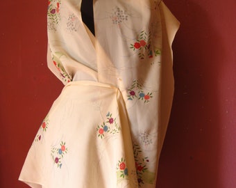 Kimono Silk From 100cm x 36cm DIY Summer Silk Material CARNATIONS Ro Silk Vintage Kimono Fabric Nadeshiko Silk