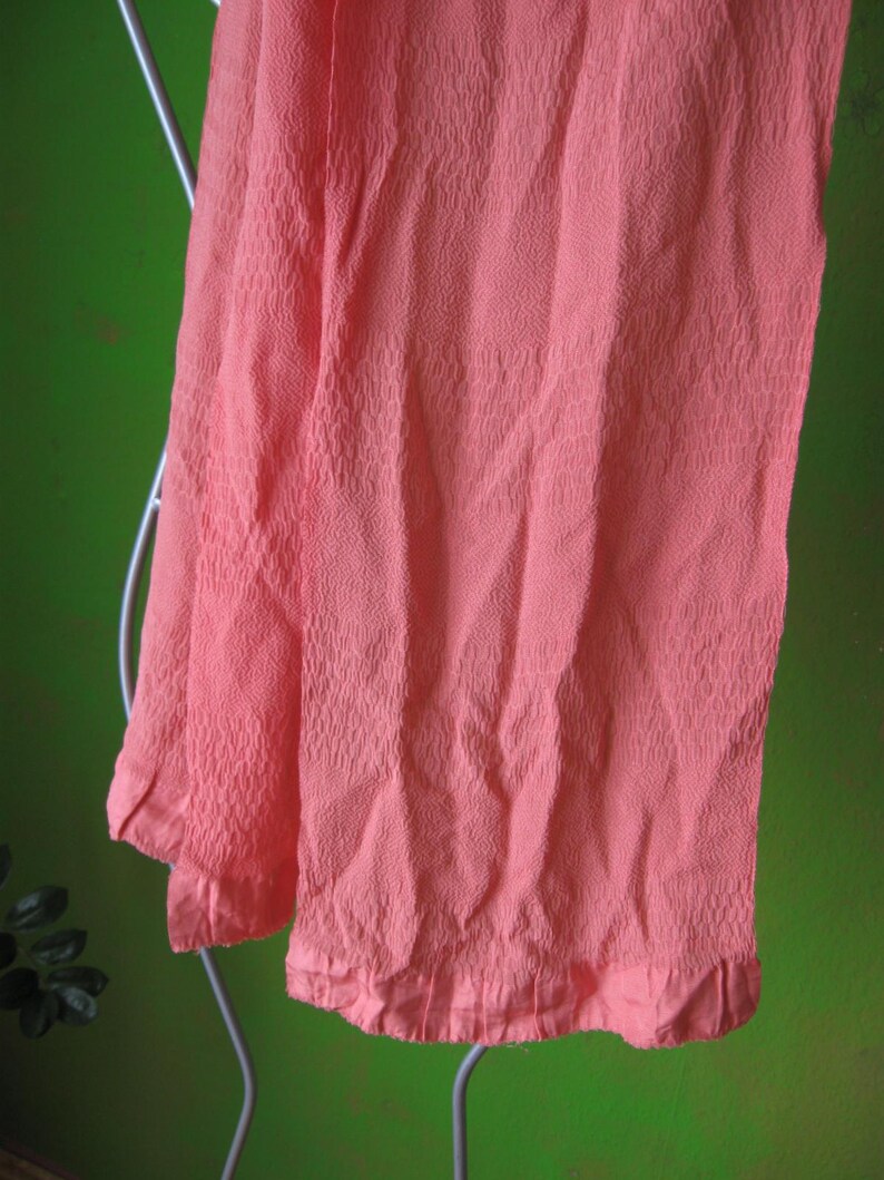Obiage, silk scarf or belt, woven, silk scarf, salmon pink or orange, hair scarf, hair band, headscarf, headband image 3