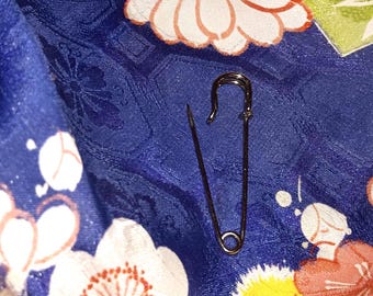 Kilt pin, jewelry pin, safety pin, 5 cm, kilt pin, silver