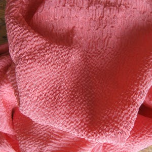Obiage, silk scarf or belt, woven, silk scarf, salmon pink or orange, hair scarf, hair band, headscarf, headband image 4
